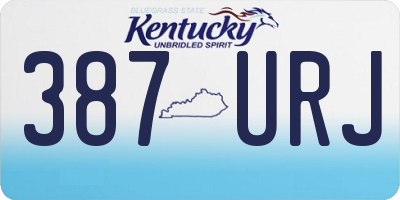KY license plate 387URJ