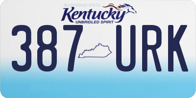 KY license plate 387URK