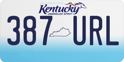 KY license plate 387URL