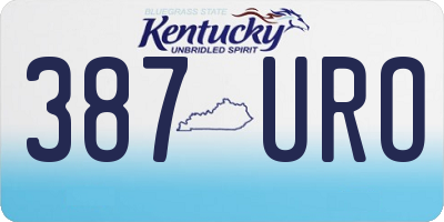 KY license plate 387URO