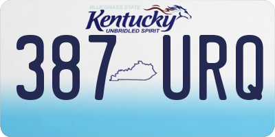 KY license plate 387URQ
