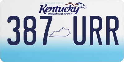 KY license plate 387URR