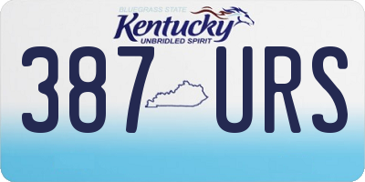 KY license plate 387URS