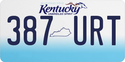 KY license plate 387URT