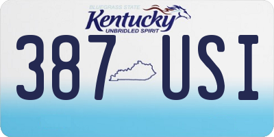 KY license plate 387USI
