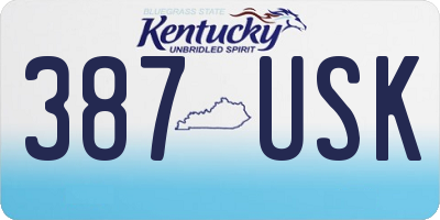 KY license plate 387USK