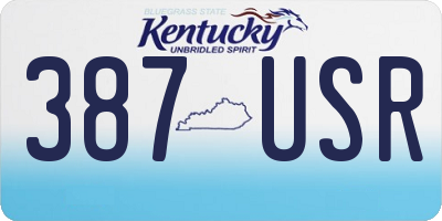 KY license plate 387USR