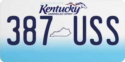 KY license plate 387USS