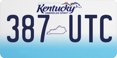 KY license plate 387UTC