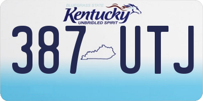 KY license plate 387UTJ
