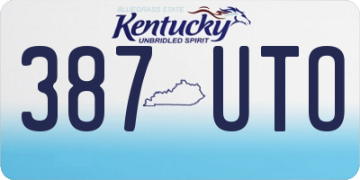 KY license plate 387UTO
