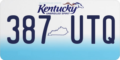 KY license plate 387UTQ