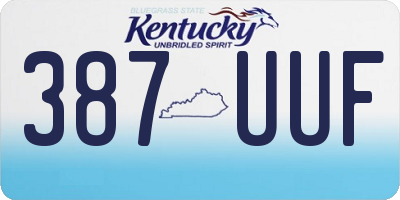 KY license plate 387UUF