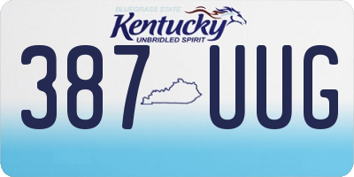 KY license plate 387UUG