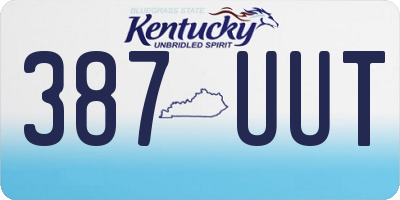 KY license plate 387UUT