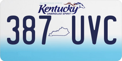 KY license plate 387UVC