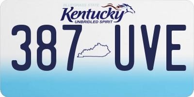 KY license plate 387UVE