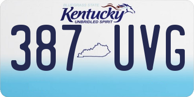 KY license plate 387UVG