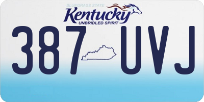 KY license plate 387UVJ