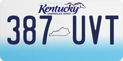 KY license plate 387UVT