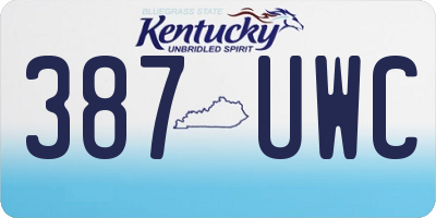 KY license plate 387UWC