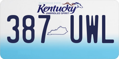 KY license plate 387UWL