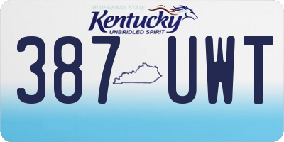 KY license plate 387UWT