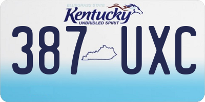 KY license plate 387UXC