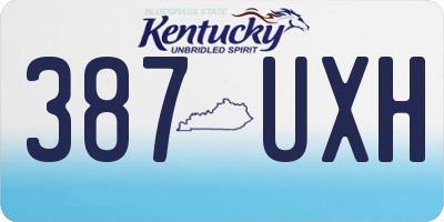 KY license plate 387UXH