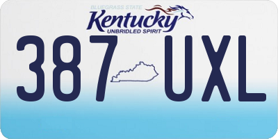 KY license plate 387UXL