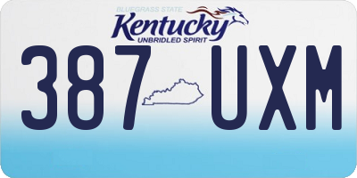 KY license plate 387UXM