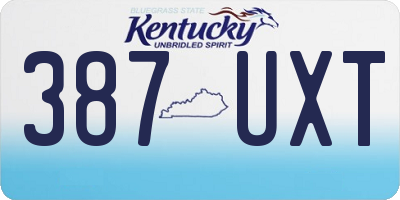 KY license plate 387UXT