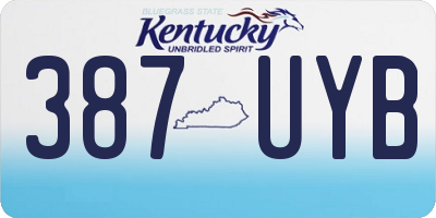 KY license plate 387UYB
