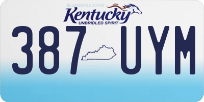 KY license plate 387UYM
