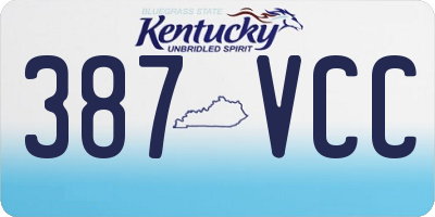 KY license plate 387VCC