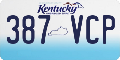 KY license plate 387VCP