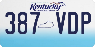 KY license plate 387VDP