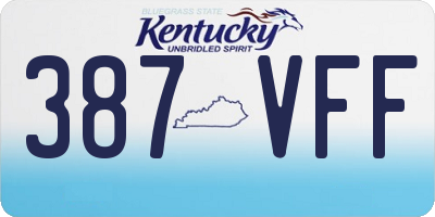 KY license plate 387VFF