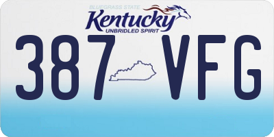 KY license plate 387VFG