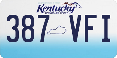 KY license plate 387VFI