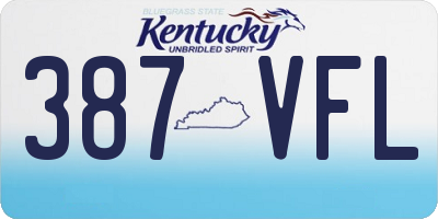 KY license plate 387VFL