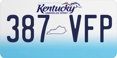 KY license plate 387VFP