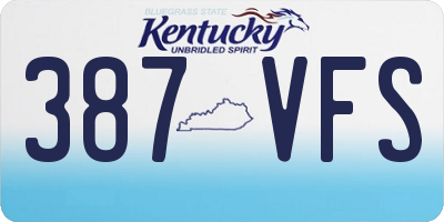 KY license plate 387VFS
