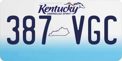 KY license plate 387VGC