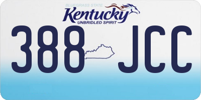 KY license plate 388JCC
