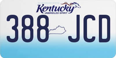 KY license plate 388JCD