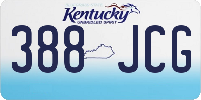 KY license plate 388JCG