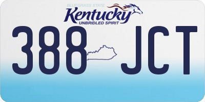KY license plate 388JCT