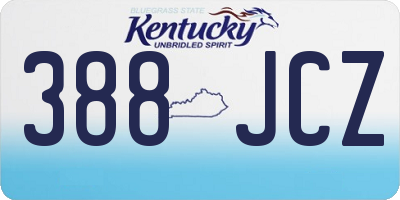 KY license plate 388JCZ
