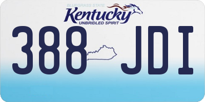 KY license plate 388JDI